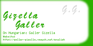 gizella galler business card